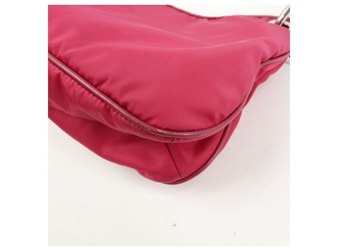 Borsa a spalla e borsa a mano PRADA Logo in nylon e pelle Rosa - vista 13