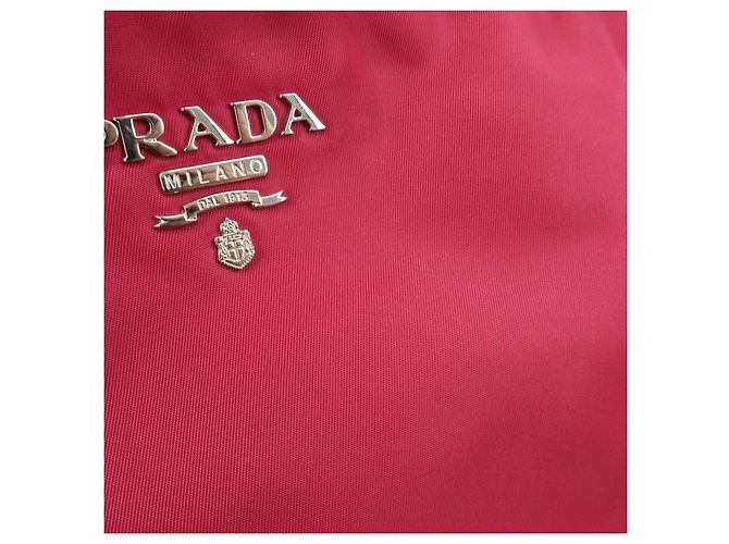 Borsa a spalla e borsa a mano PRADA Logo in nylon e pelle Rosa - vista 17