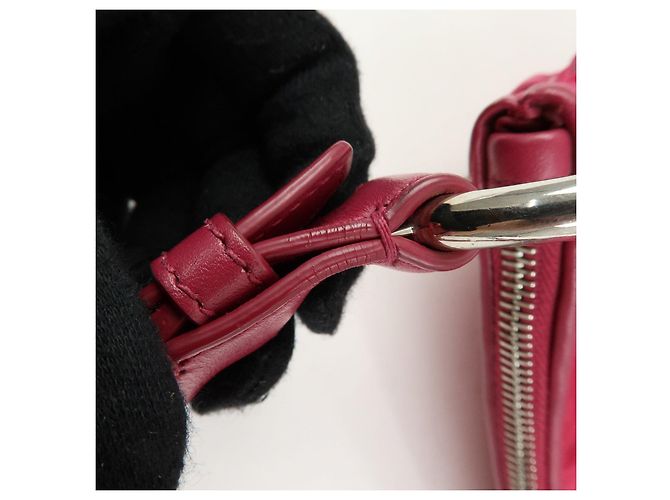 Borsa a spalla e borsa a mano PRADA Logo in nylon e pelle Rosa - vista 9