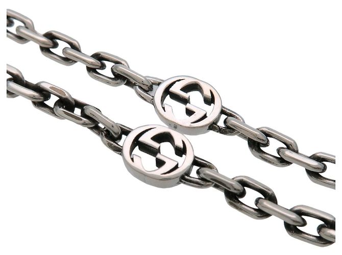 GUCCI Bracciale a catena Interlocking G #19 SV925 Silver 627749-J8400-0701 - vista 5