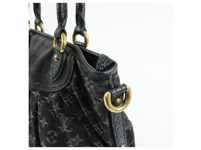 Louis Vuitton Monogram Denim Neo Cabby GM 2Way Bag Hand Bag Noir M95352 - vista 13