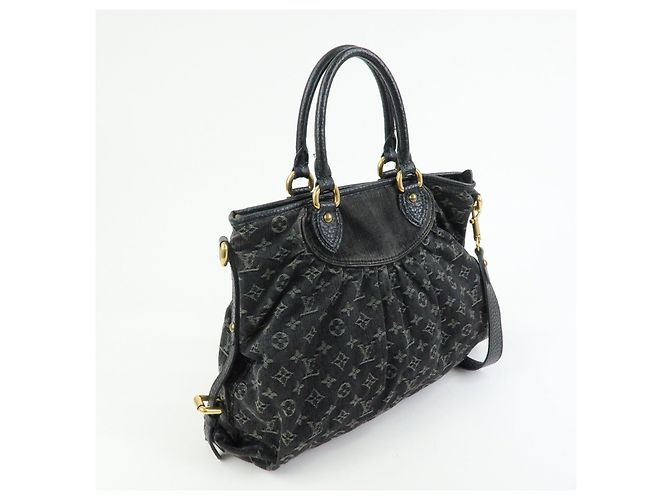 Louis Vuitton Monogram Denim Neo Cabby GM 2Way Bag Hand Bag Noir M95352 - vista 4
