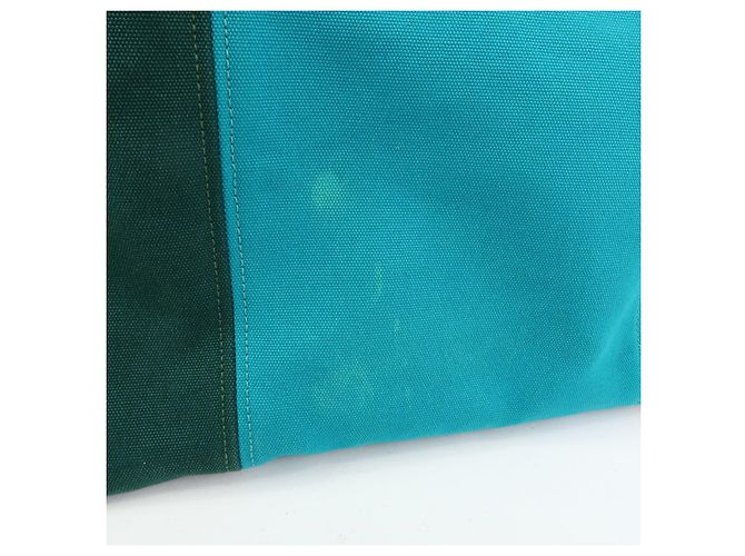 Borsa Tote 2Way PRADA Logo Canapa Triangle Logo Green Blue BN2642 - vista 16