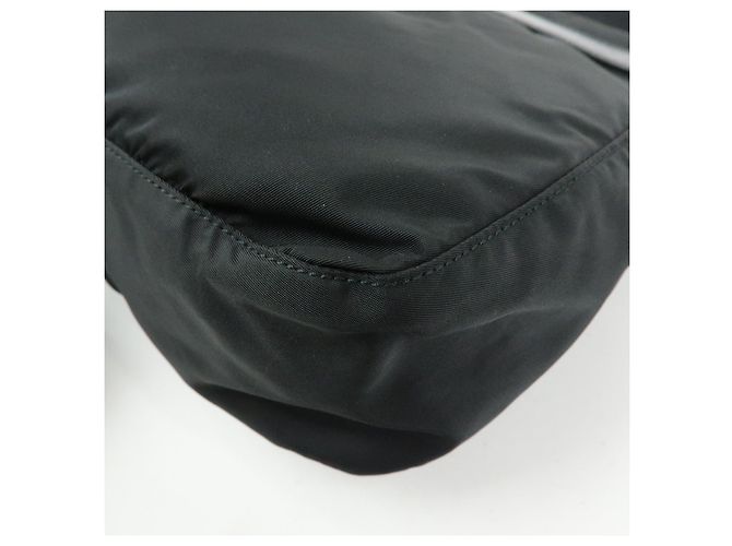 Borsa a tracolla e a spalla PRADA in nylon e pelle con logo triangolare Nero - vista 12