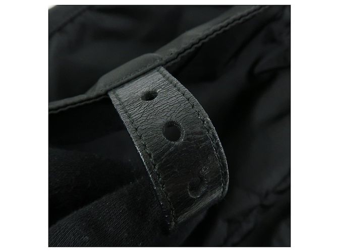 Borsa a tracolla e a spalla PRADA in nylon e pelle con logo triangolare Nero - vista 18