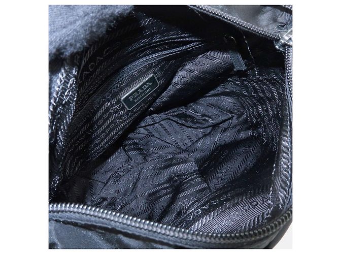 Borsa a tracolla e a spalla PRADA in nylon e pelle con logo triangolare Nero - vista 22