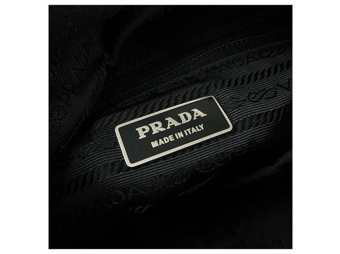 Borsa a tracolla e a spalla PRADA in nylon e pelle con logo triangolare Nero - vista 24