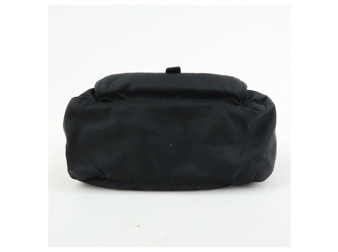 Borsa a tracolla e a spalla PRADA in nylon e pelle con logo triangolare Nero - vista 5