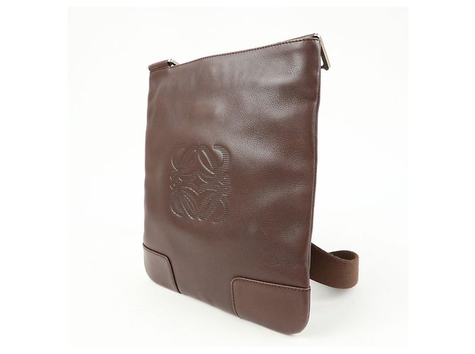 LOEWE Borsa a tracolla Anagram in pelle Borsa crossbody Marrone - vista 3