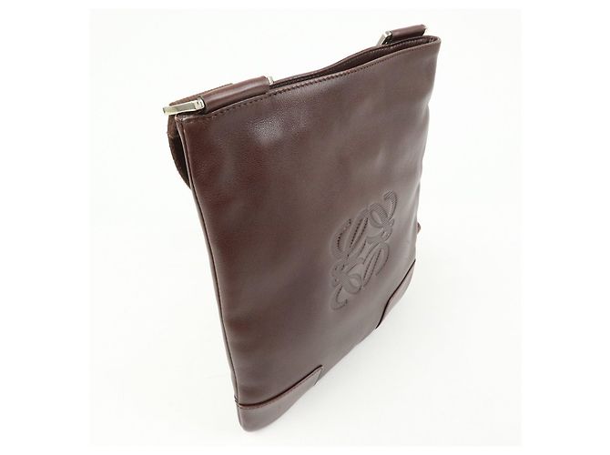 LOEWE Borsa a tracolla Anagram in pelle Borsa crossbody Marrone - vista 4