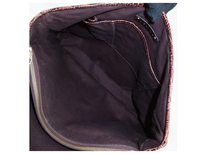 Céline Borsa Tote e borsa a mano CELINE Macadam in tela e pelle embossed Marrone - vista 18