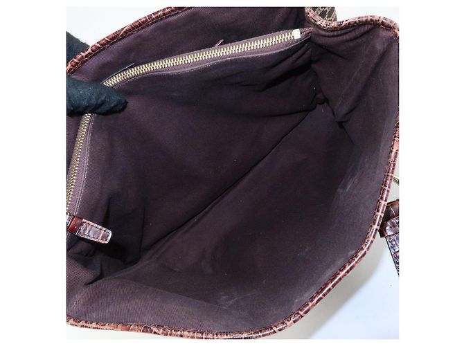 Céline Borsa Tote e borsa a mano CELINE Macadam in tela e pelle embossed Marrone - vista 19