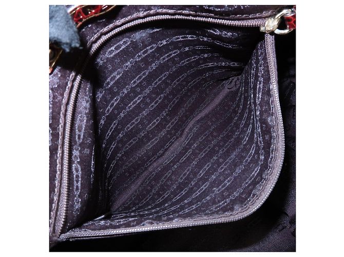 Céline CELINE Borsa Tote in tela logo e pelle embossed Marrone - vista 22
