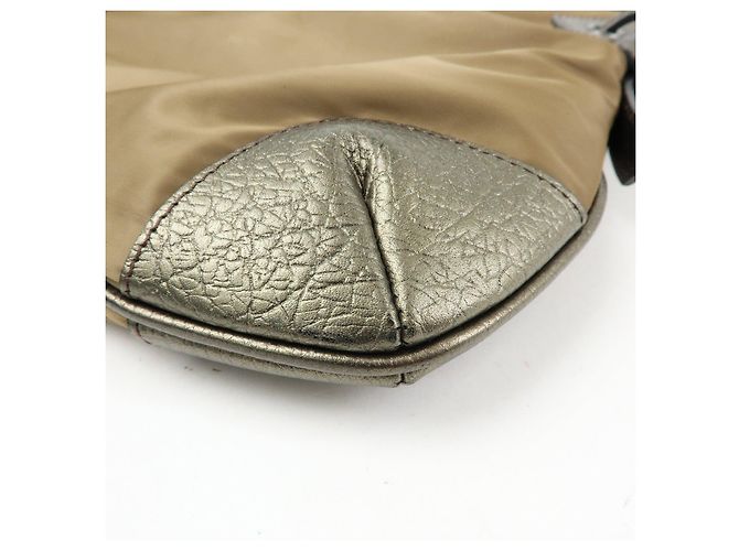 BURBERRY Borsa a tracolla in nylon e pelle Khaki - vista 13
