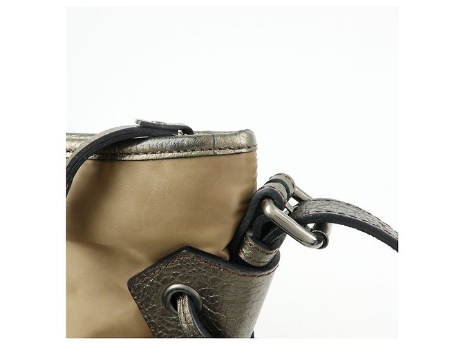 BURBERRY Borsa a tracolla in nylon e pelle Khaki - vista 17