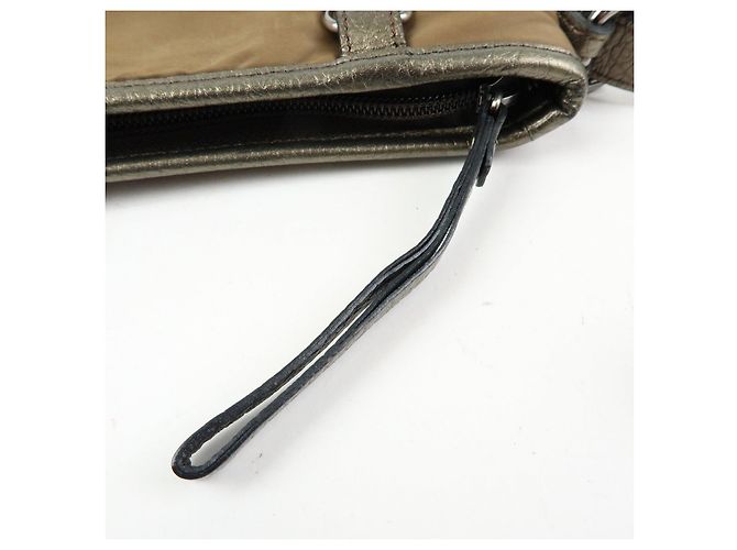 BURBERRY Borsa a tracolla in nylon e pelle Khaki - vista 19