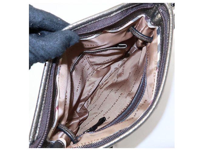 BURBERRY Borsa a tracolla in nylon e pelle Khaki - vista 20