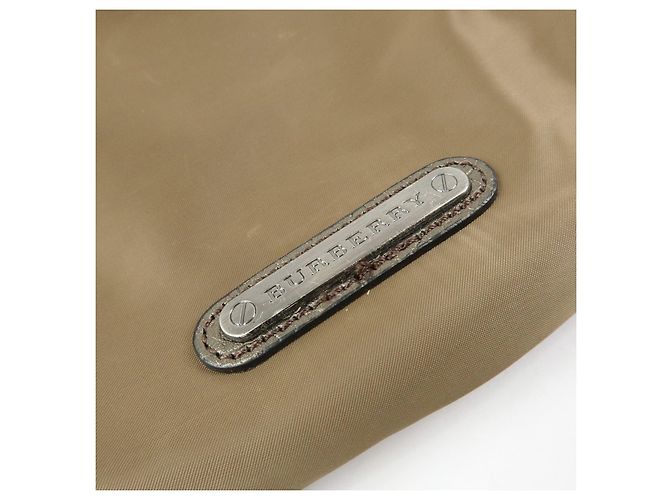 BURBERRY Borsa a tracolla in nylon e pelle Khaki - vista 24