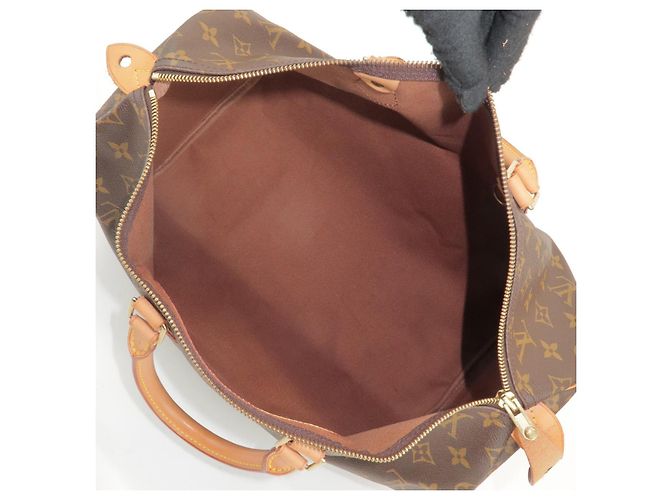Louis Vuitton Monogram Speedy 40 Borsa a Mano Borsa Boston Marrone M41522 - vista 21