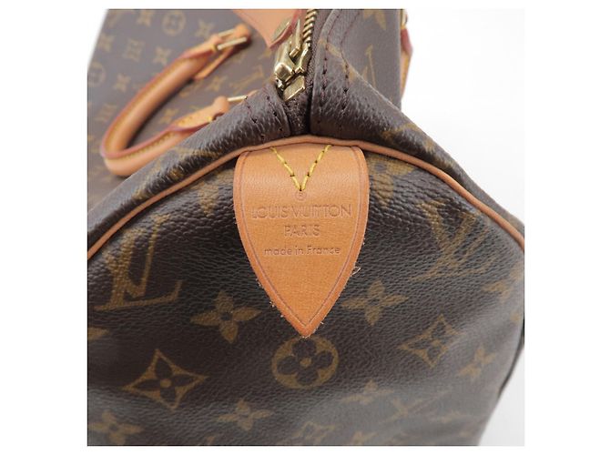 Louis Vuitton Monogram Speedy 40 Borsa a Mano Borsa Boston Marrone M41522 - vista 23