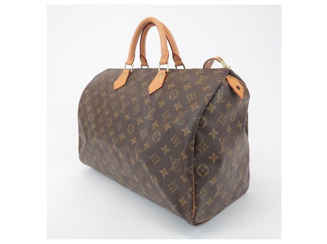 Louis Vuitton Monogram Speedy 40 Borsa a Mano Borsa Boston Marrone M41522 - vista 3