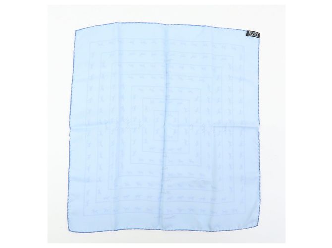 Hermès HERMES Petit Carre 42 Set aus 2 Seidentüchern 100% Seide Hellblau Schwarz - Ansicht 3