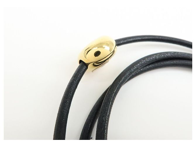 Bracciale Pebble in pelle Anagram LOEWE Nero - vista 10