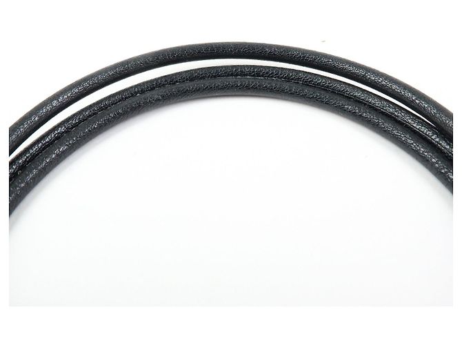 Bracciale Pebble in pelle Anagram LOEWE Nero - vista 9