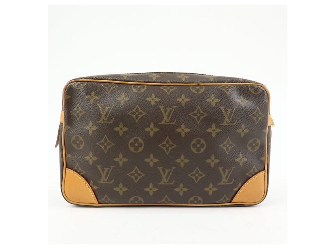 Louis Vuitton Monogram Compiegne 28 Pouch Clutch Bag Brown M51845 - vista 2