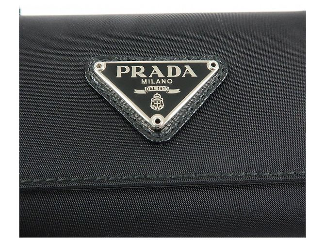 PRADA Portachiavi in nylon e pelle con logo Triangle e 6 anelli 1M0222 - vista 12