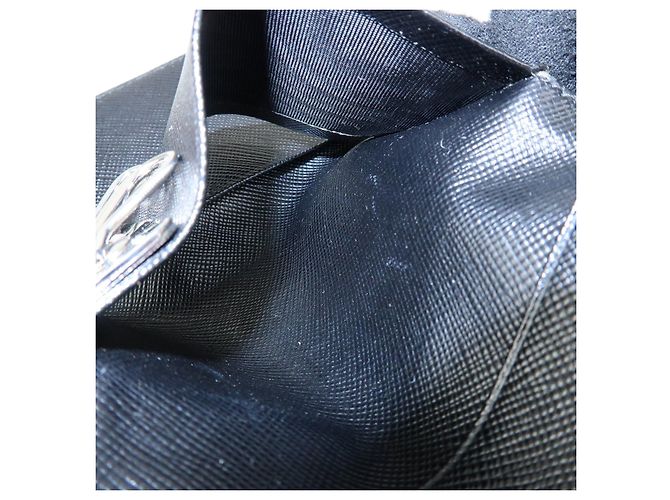 PRADA Portachiavi in nylon e pelle con logo Triangle e 6 anelli 1M0222 - vista 18