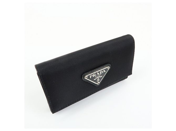 PRADA Portachiavi in nylon e pelle con logo Triangle e 6 anelli 1M0222 - vista 4