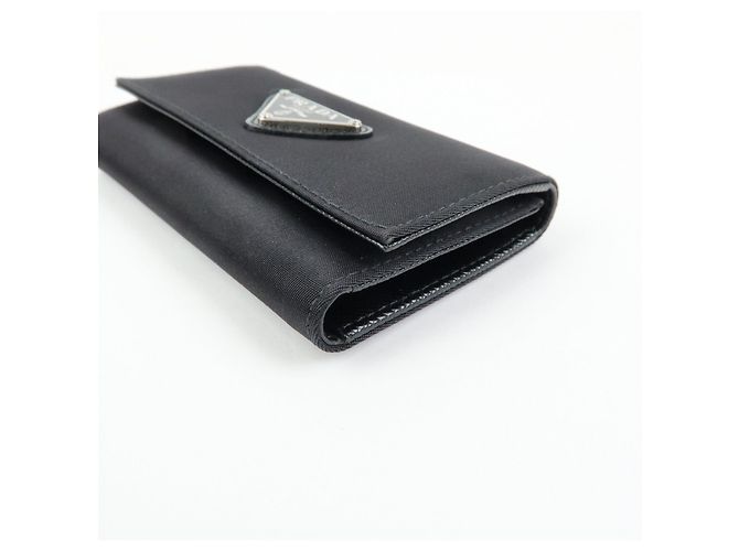 PRADA Portachiavi in nylon e pelle con logo Triangle e 6 anelli 1M0222 - vista 7