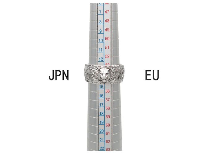 Anello GUCCI Interlocking G Arabesque Cat Head SV925 Silver #15 US7 - vista 6
