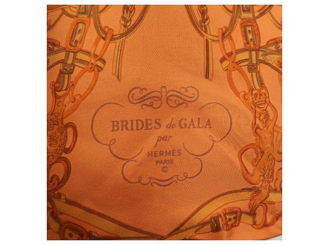 Hermès HERMES Soie Cool 22 Borsa a tracolla zaino in pelle e seta Orange - vista 7