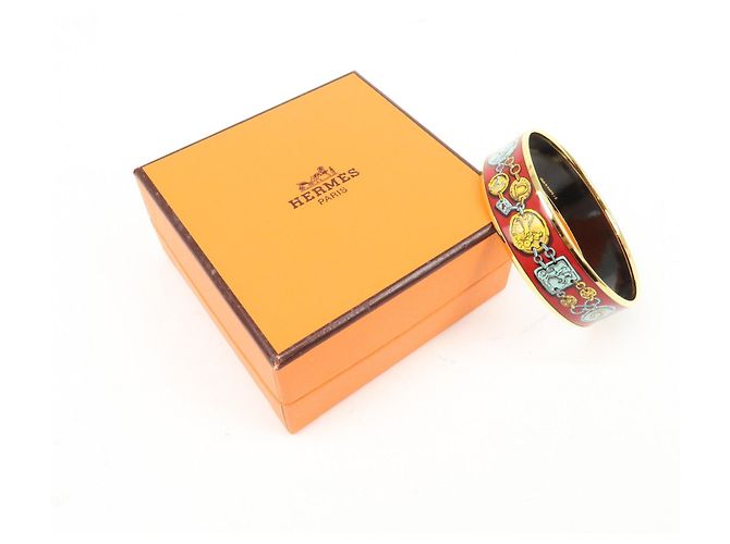 Hermès Bracciale Rigido HERMES Email GM Plated Red Gold - vista 10