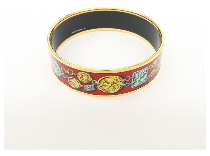 Hermès Bracciale Rigido HERMES Email GM Plated Red Gold - vista 4