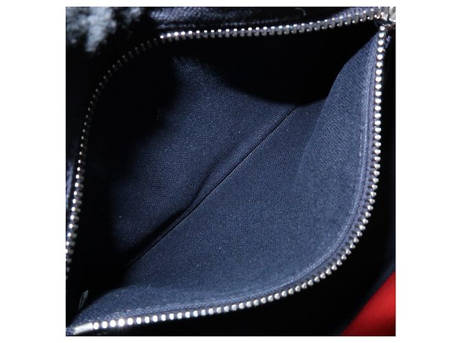 Borsa 2Way PRADA Canapa Mini Triangle Logo in tela denim Navy 1BG439 - vista 20