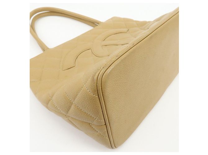 Borsa a mano CHANEL Medallion Matelasse COCO Mark Tote Bag Beige A01804 - vista 10