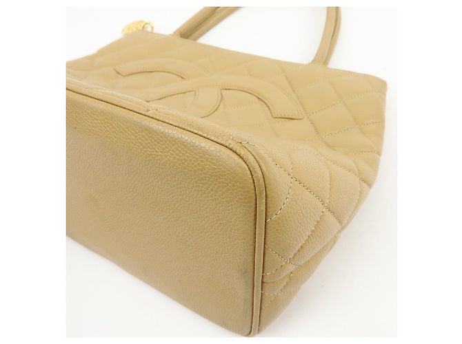 Borsa a mano CHANEL Medallion Matelasse COCO Mark Tote Bag Beige A01804 - vista 11
