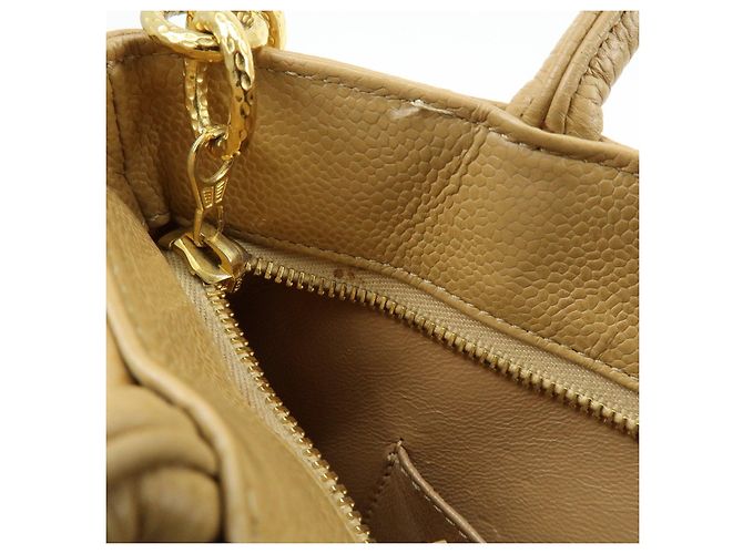 Borsa a mano CHANEL Medallion Matelasse COCO Mark Tote Bag Beige A01804 - vista 17