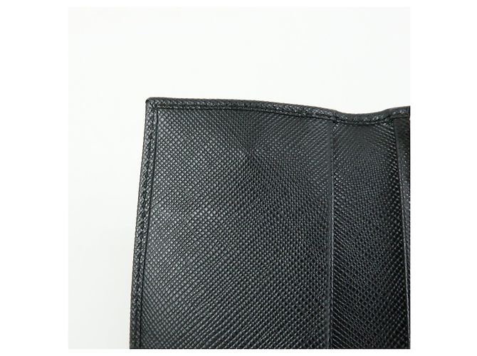 PRADA Portachiavi in pelle Saffiano 6 anelli Nero - vista 17