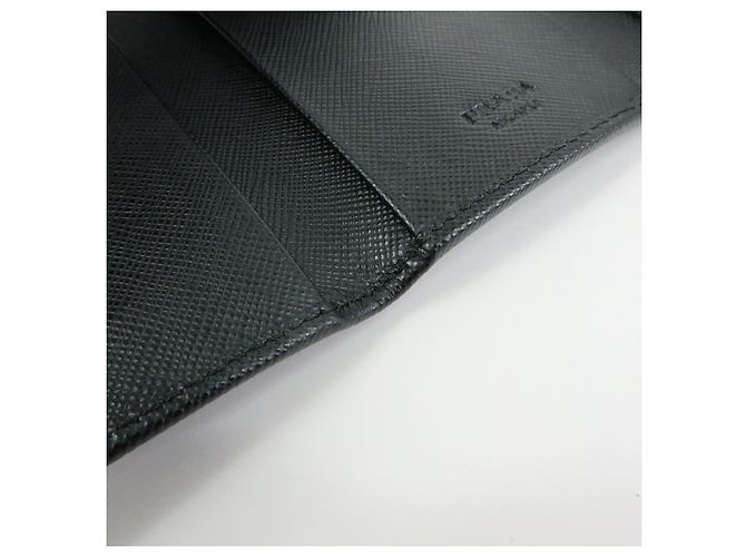 PRADA Portachiavi in pelle Saffiano 6 anelli Nero - vista 18