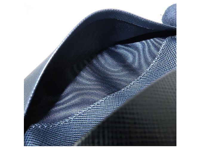 PRADA Portachiavi in pelle Saffiano 6 anelli Nero - vista 20