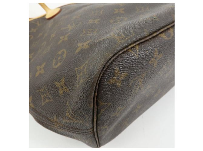 Borsa a Tracolla Louis Vuitton Monogram Neverfull MM Marrone M40156 - vista 13