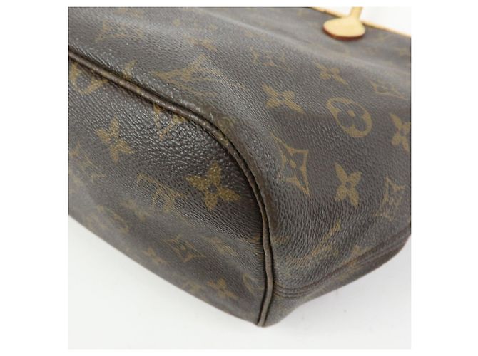 Borsa a Tracolla Louis Vuitton Monogram Neverfull MM Marrone M40156 - vista 14