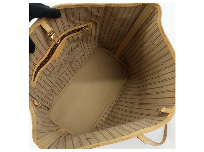 Borsa a Tracolla Louis Vuitton Monogram Neverfull MM Marrone M40156 - vista 20
