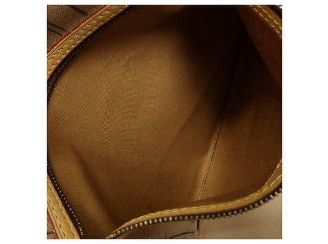 Borsa a Tracolla Louis Vuitton Monogram Neverfull MM Marrone M40156 - vista 22