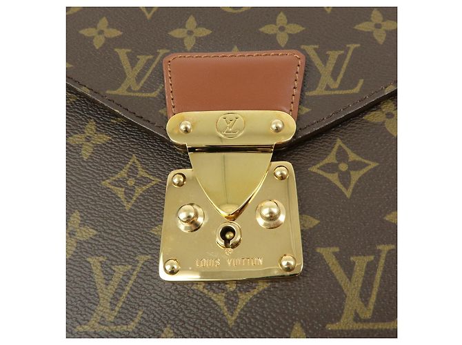Louis Vuitton Monogram Port‑Documents Bandoulière Brown M53338 - vista 14
