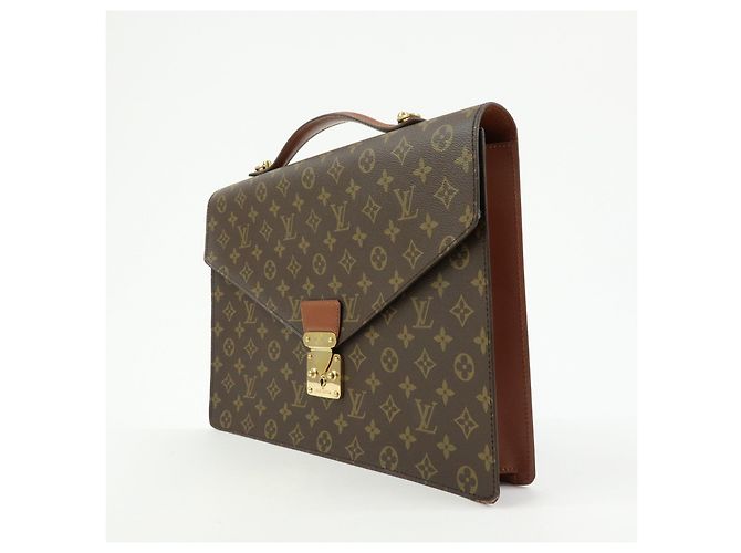 Louis Vuitton Monogram Port‑Documents Bandoulière Brown M53338 - vista 3